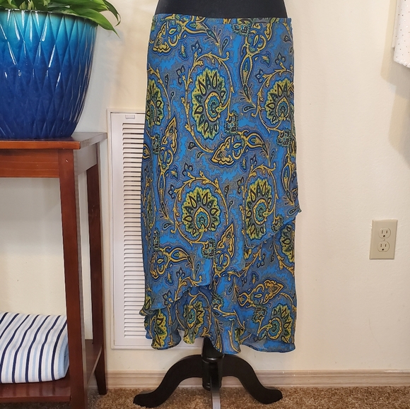 Evan Picone Dresses & Skirts - Evan-Picone Skirt, Blue Paisley, 12P